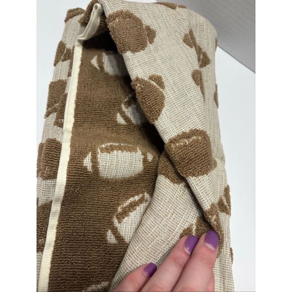 Game Day Brown Football Print Kitchen Towels 2 Pack - Picture 5 of 5
